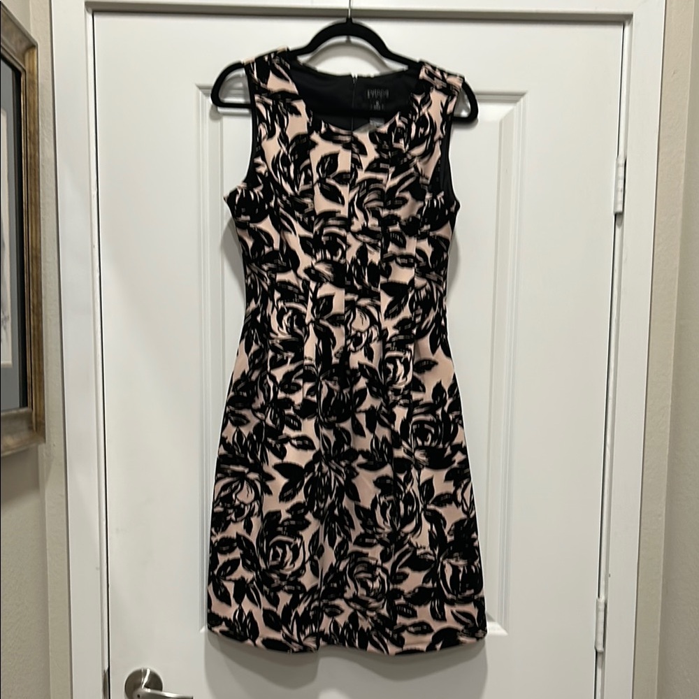Enfocus Studios Black and Pink Floral Dress